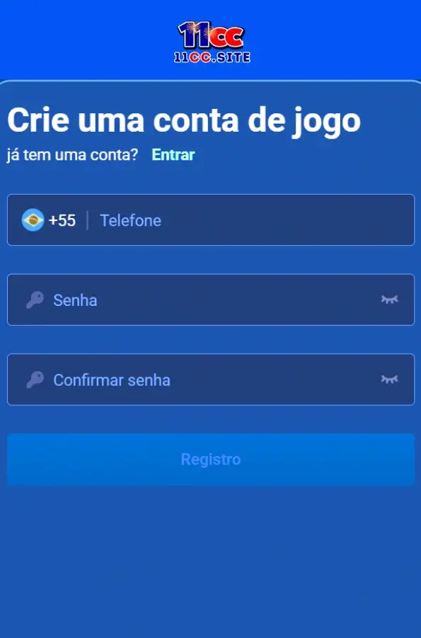 Passo a passo para cadastro na 11cc